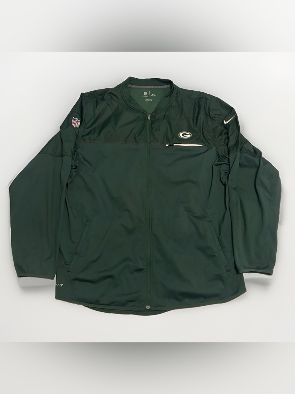 Green Bay Packers Nike Green Elite Hybrid Performance Jacket Men’s 2XL
